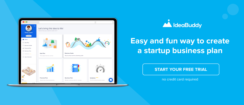 Create a startup business plan - no credit card needed!