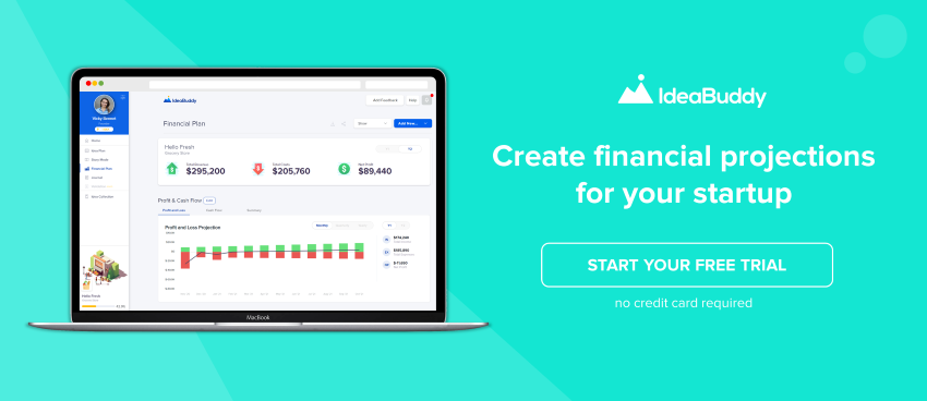 financial projections startup banner